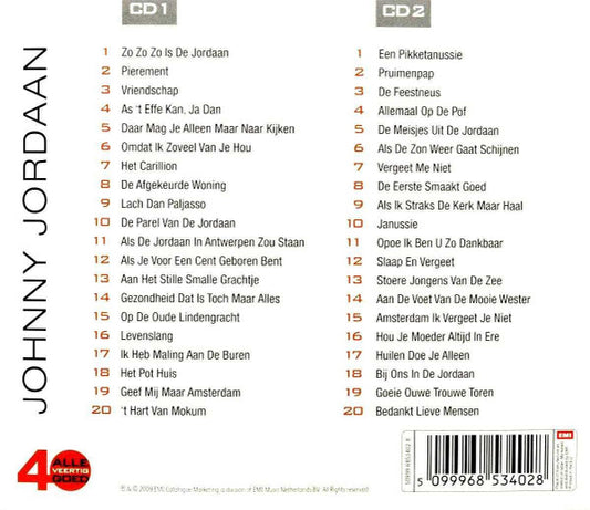Johnny Jordaan : Alle 40 Goed (2xCD, Comp)