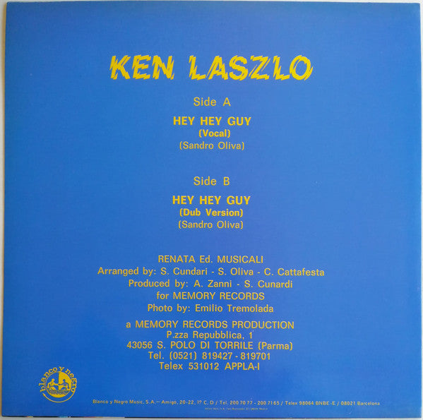 Ken Laszlo : Hey Hey Guy (12", Maxi)