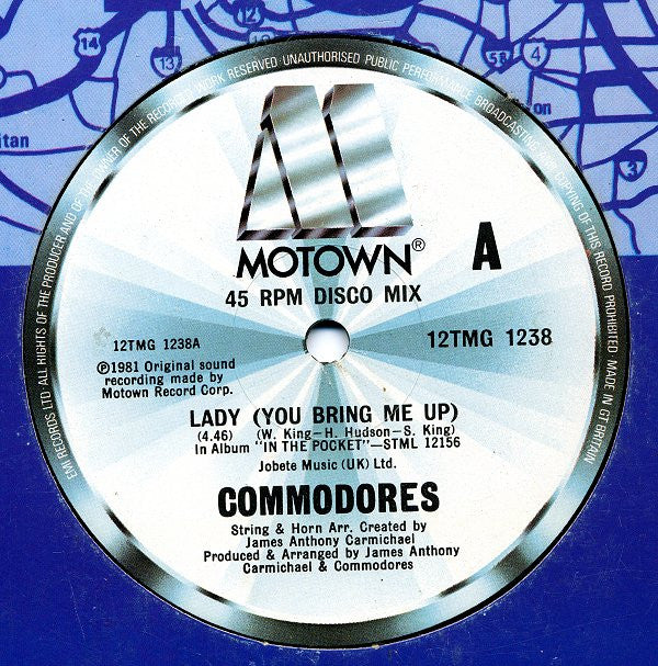 Commodores : Lady (You Bring Me Up) (12", Single)