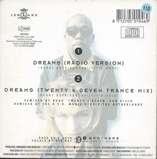 2 Brothers On The 4th Floor Featuring Des'Ray And D-Rock : Dreams (Will Come Alive) (CD, Single, Car)
