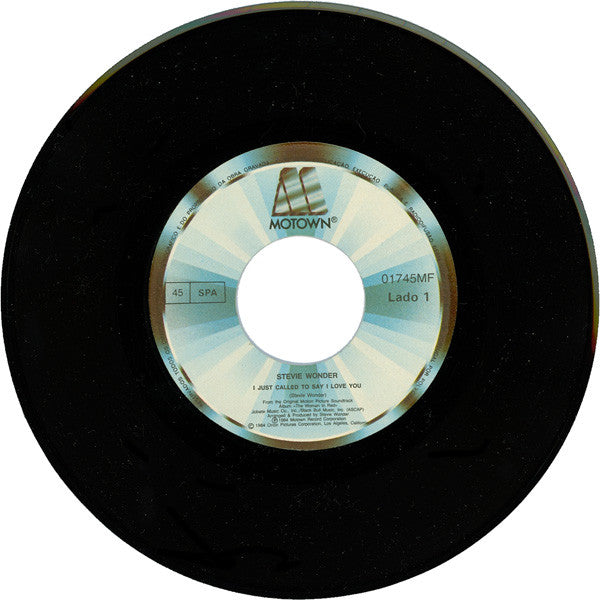 Stevie Wonder : I Just Called To Say I Love You (7", Single)