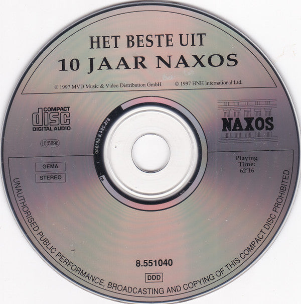Various : Het Beste Uit 10 Jaar Naxos (CD, Comp)