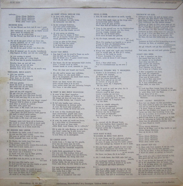 Zangensemble "Blijde Geluiden", Muntendam : "Uitnodigings- En Overwinningsliederen" (LP, Album)