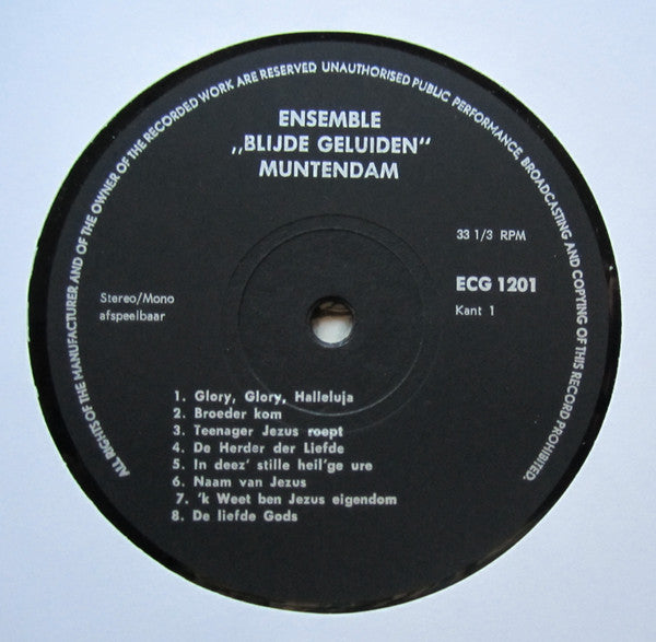 Zangensemble "Blijde Geluiden", Muntendam : "Uitnodigings- En Overwinningsliederen" (LP, Album)