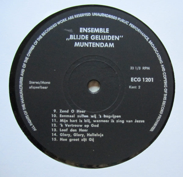 Zangensemble "Blijde Geluiden", Muntendam : "Uitnodigings- En Overwinningsliederen" (LP, Album)