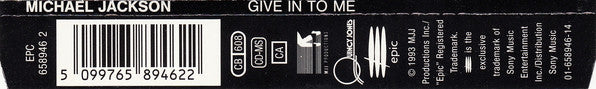 Michael Jackson Featuring Special Guitar Performance By Slash (3) : Give In To Me (CD, Maxi)