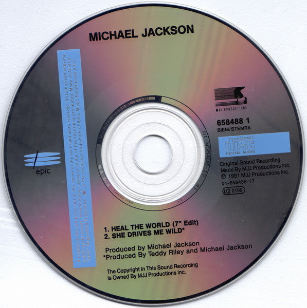 Michael Jackson : Heal The World (CD, Single, Car)