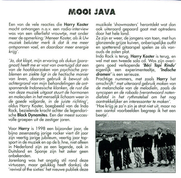 Harry Koster : Mooi Java (CD, Album)