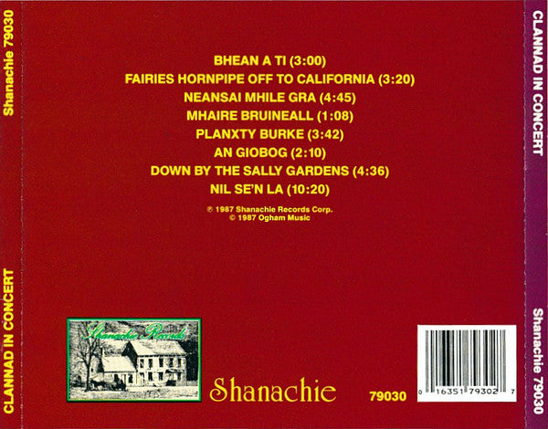 Clannad : Clannad In Concert (CD, Album, RE)