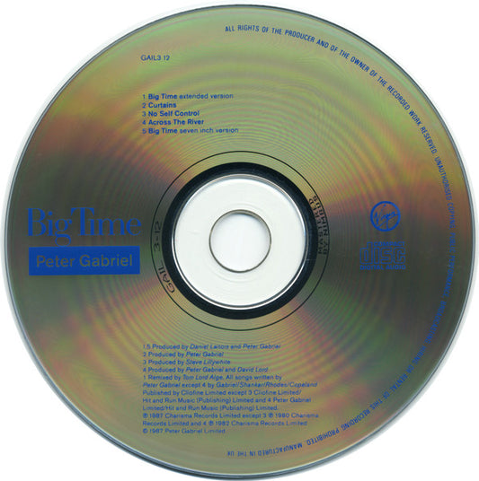 Peter Gabriel : Big Time (CD, Single)
