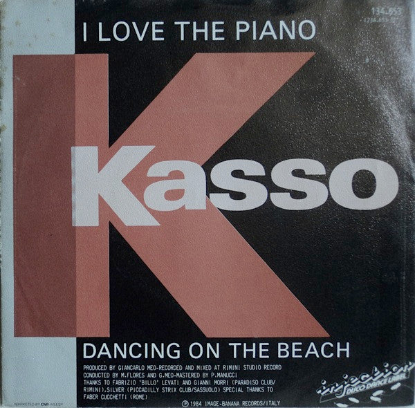 Kasso : I Love The Piano (7", Single)