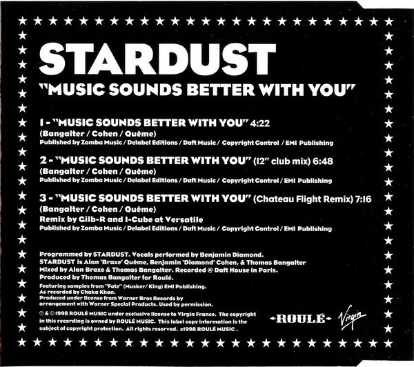 Stardust : Music Sounds Better With You (CD, Single)