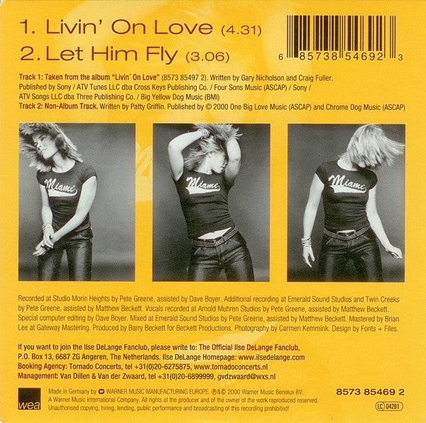 Ilse DeLange : Livin' On Love (CD, Single)