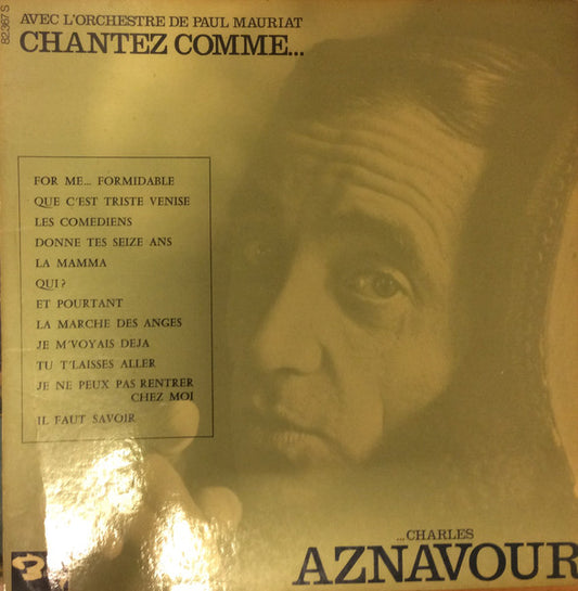 Paul Mauriat And His Orchestra : Chantez Comme Charles Aznavour (LP, Album)