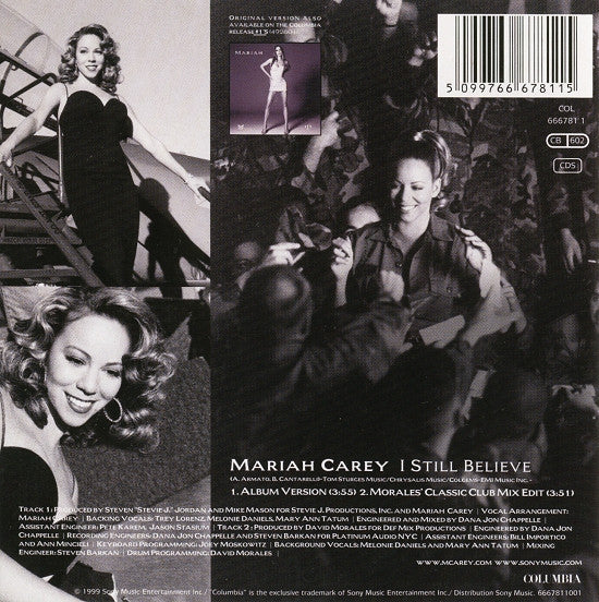 Mariah Carey : I Still Believe (CD, Single, Car)