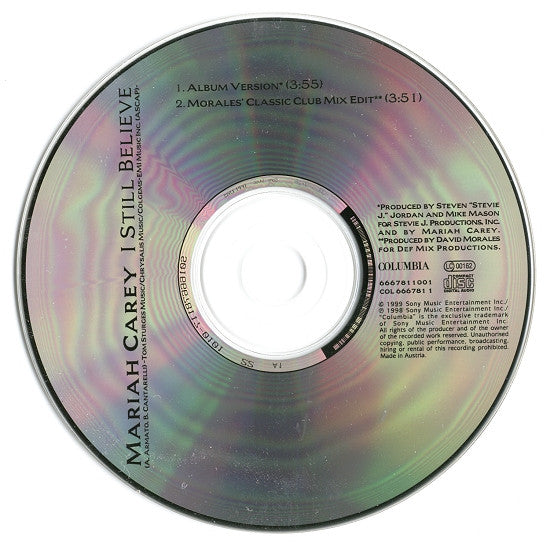 Mariah Carey : I Still Believe (CD, Single, Car)
