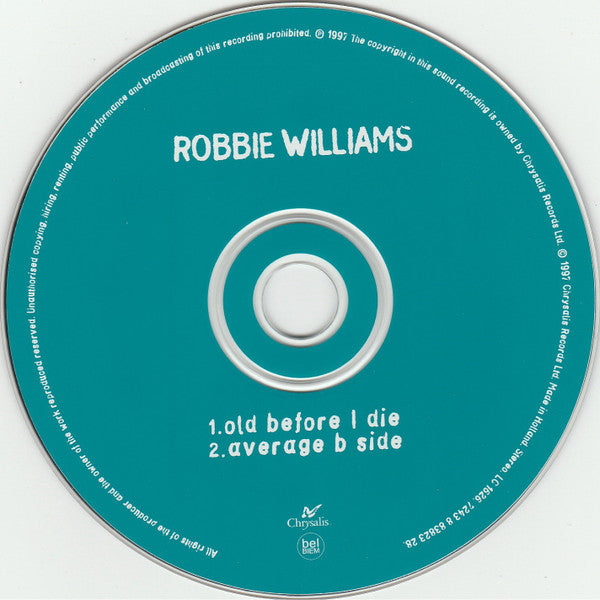 Robbie Williams : Old Before I Die (CD, Single, Car)