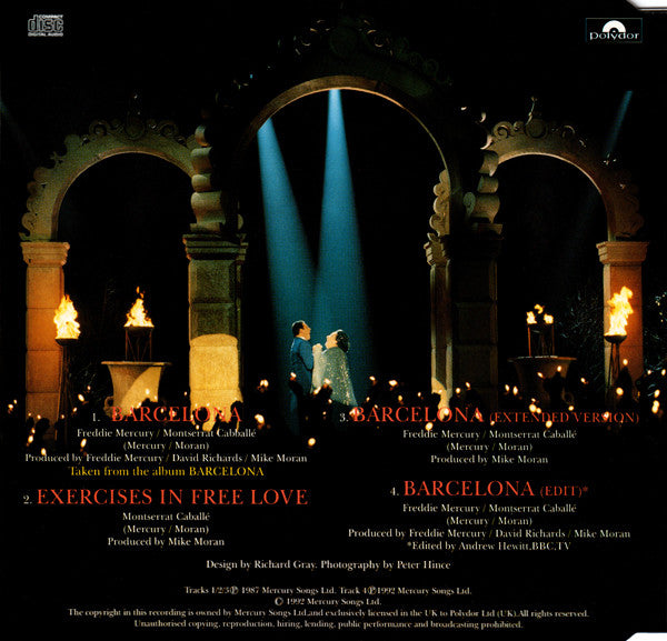 Freddie Mercury & Montserrat Caballé : Barcelona (CD, Single)