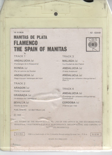 Manitas De Plata : Flamenco - The Spain Of Manitas (8-Trk, Album)