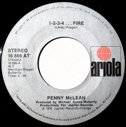 Penny McLean : 1-2-3-4... Fire! / The Wizard Bump (7", Single)