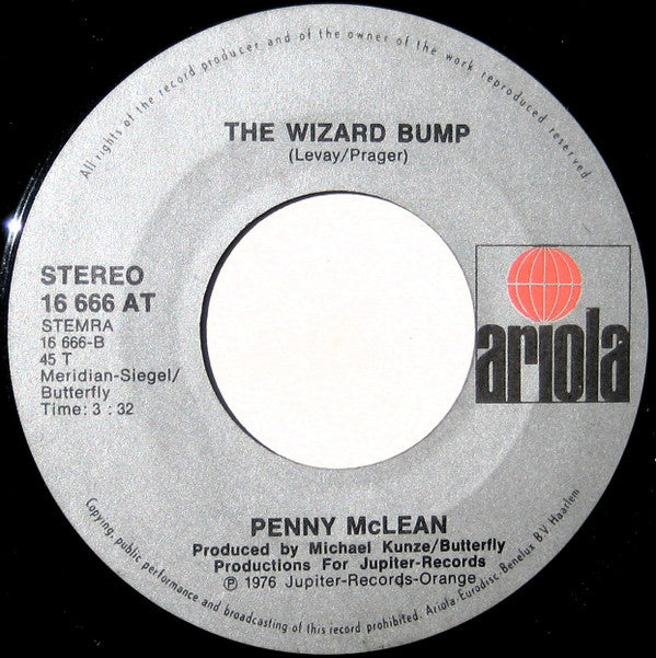 Penny McLean : 1-2-3-4... Fire! / The Wizard Bump (7", Single)
