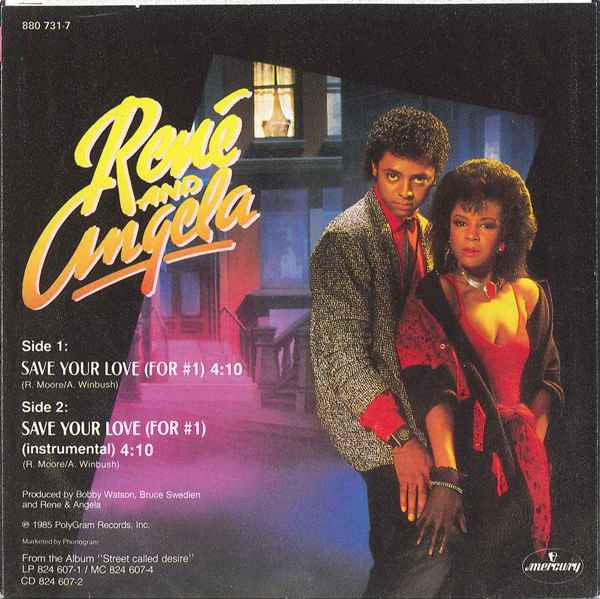 René & Angela : Save Your Love (For #1) (7", Single)