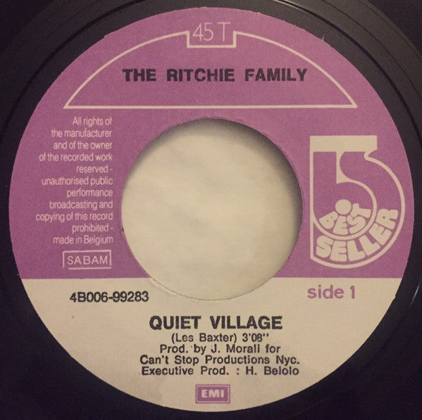 The Ritchie Family : Quiet Village  (7", Single)