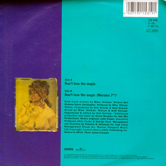 Shawn Christopher : Don't Lose The Magic (7", Single)