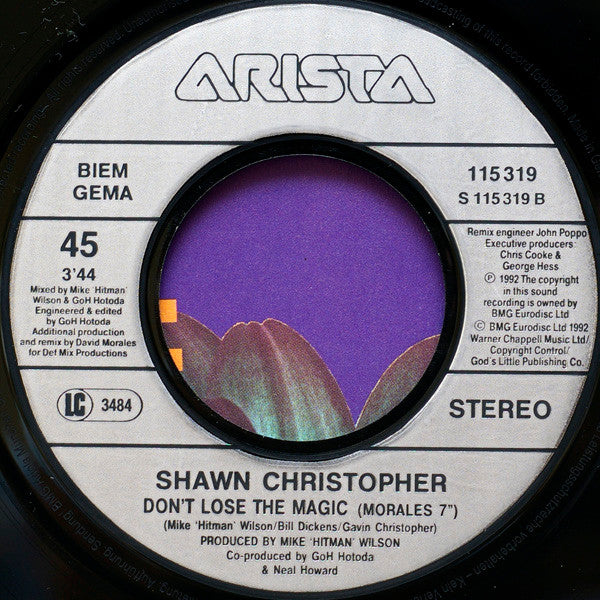 Shawn Christopher : Don't Lose The Magic (7", Single)