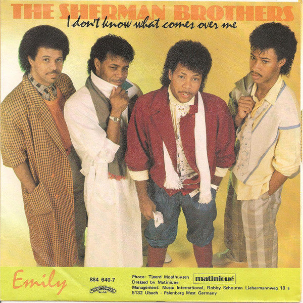 The Sherman Brothers (2) : I Don't Know What Comes Over Me (7", Single)
