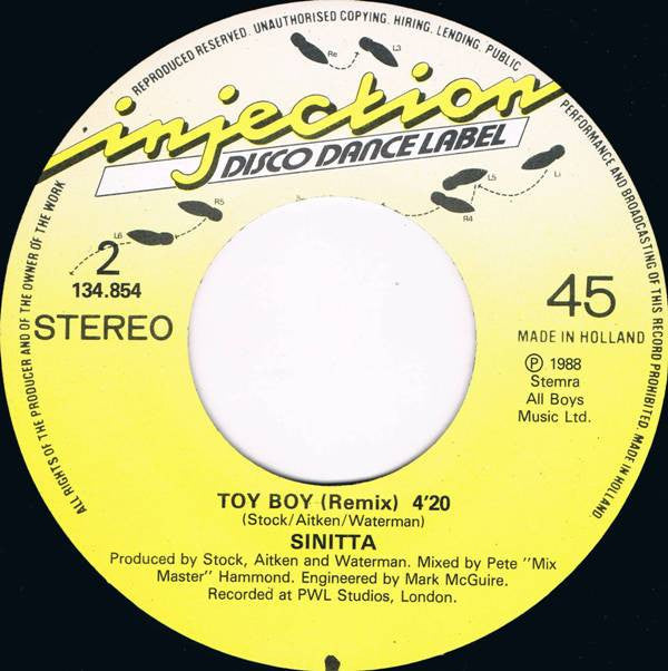 Sinitta : Cross My Broken Heart (Remix) (7", Single)