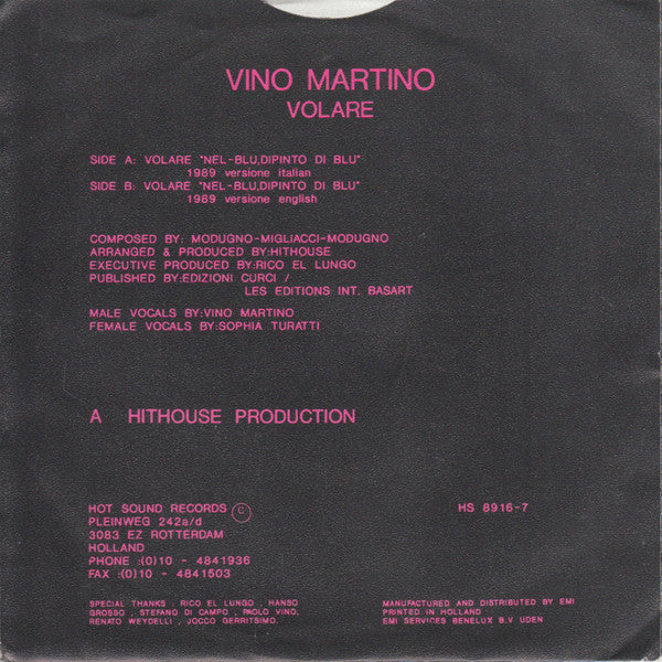 Vino Martino : Volare '89 (7")