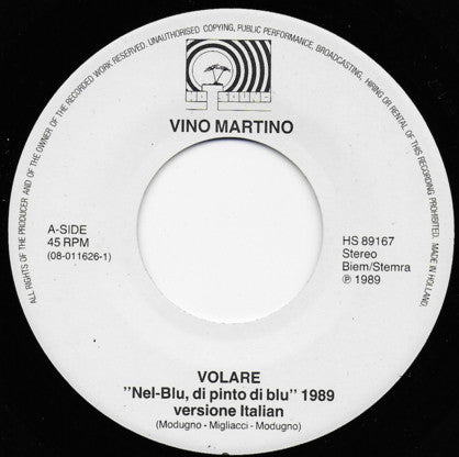 Vino Martino : Volare '89 (7")