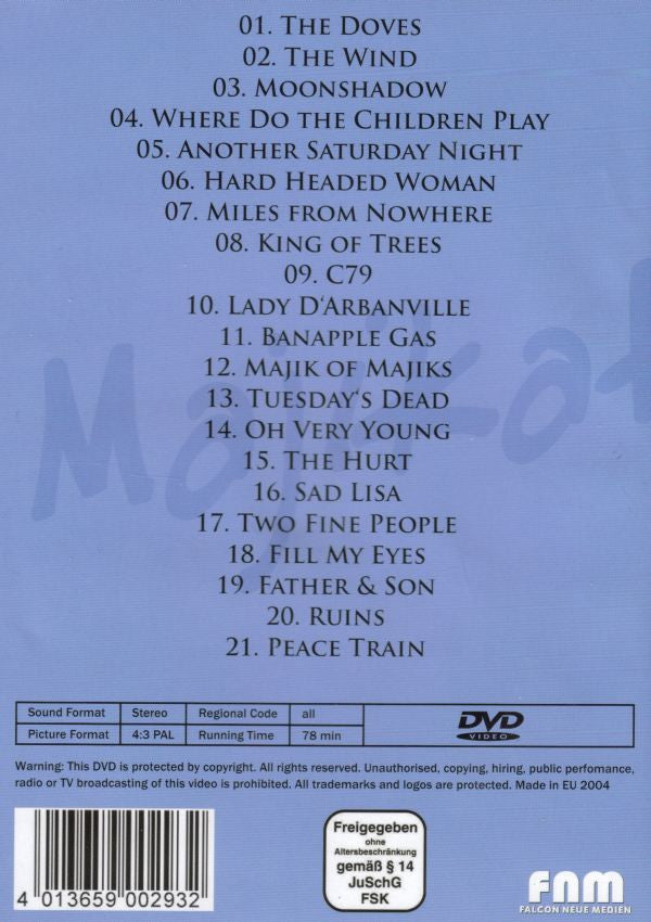 Cat Stevens : Majikat - Earth Tour 1976 (DVD, PAL)