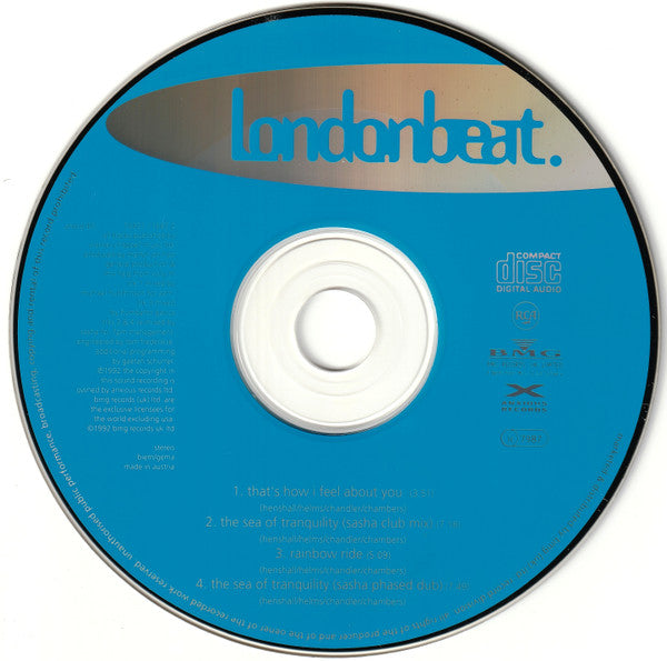 Londonbeat : That's How I Feel About You (CD, Single)