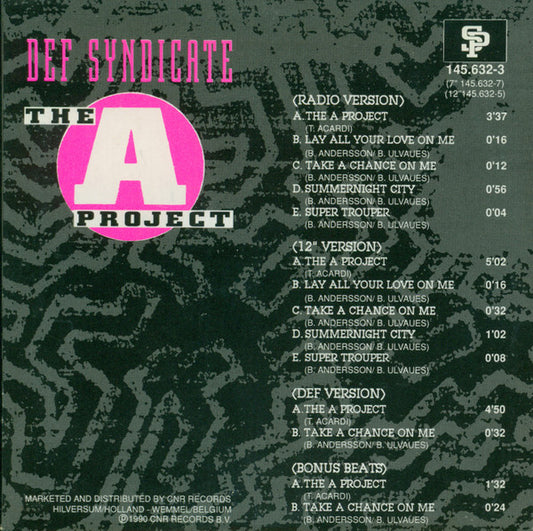 Def Syndicate : The A Project (CD, Maxi, Car)