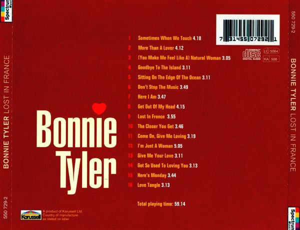 Bonnie Tyler : Lost In France (CD, Comp)