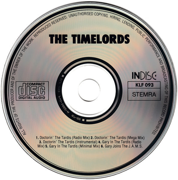 The Timelords : Doctorin' The Tardis (CD, Maxi)