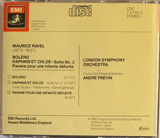 Maurice Ravel  /  London Symphony Orchestra, André Previn : Boléro • Daphnis Et Chloé • Pavane (CD, Album, RE)