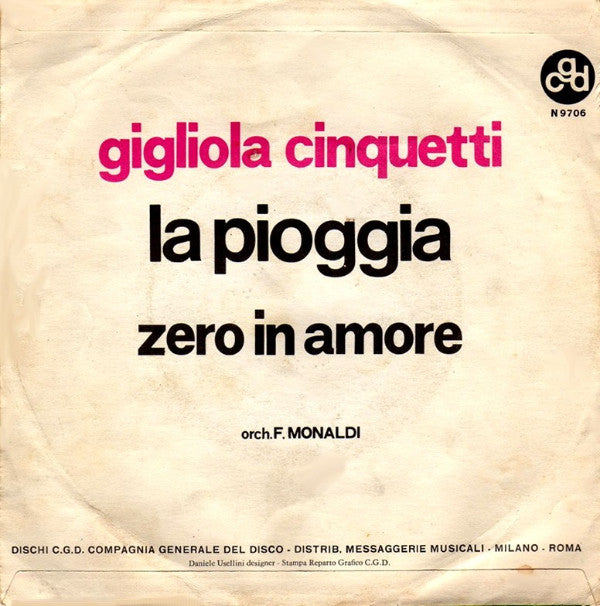 Gigliola Cinquetti : La Pioggia (7")