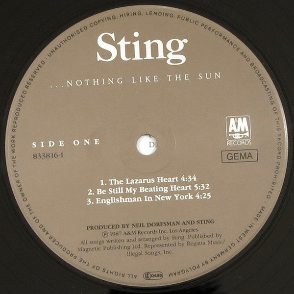 Sting : ...Nothing Like The Sun (2xLP, Album)