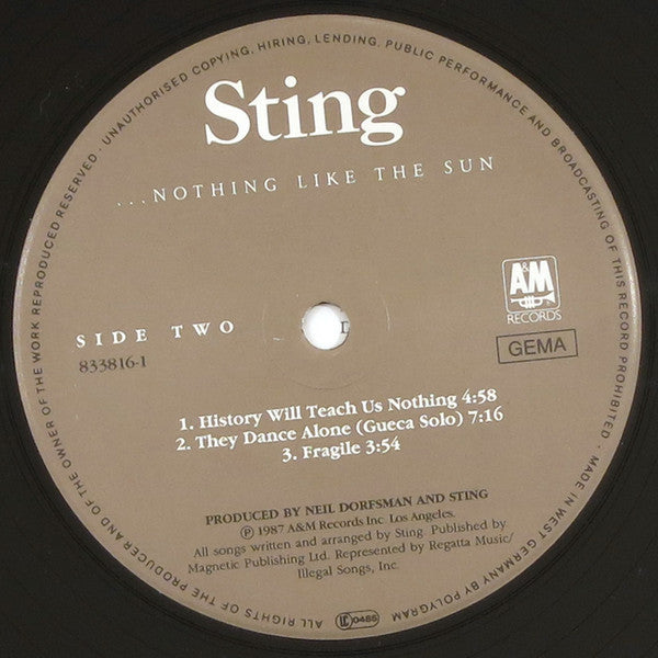 Sting : ...Nothing Like The Sun (2xLP, Album)