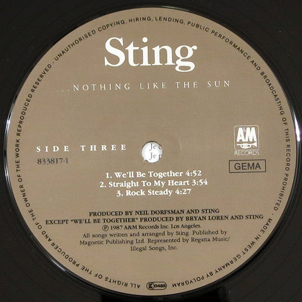 Sting : ...Nothing Like The Sun (2xLP, Album)
