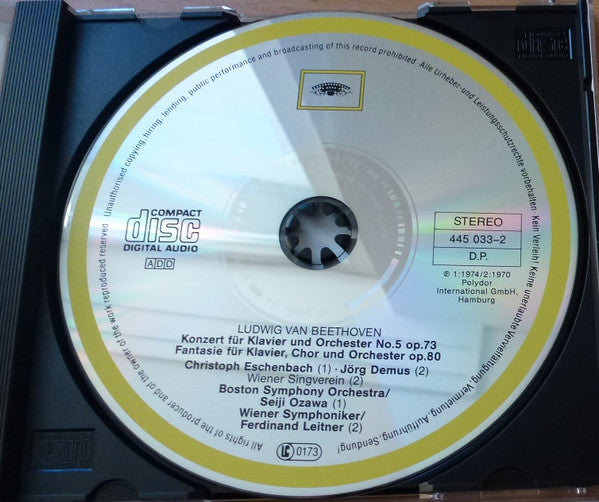 Ludwig van Beethoven, Christoph Eschenbach · Jörg Demus, Seiji Ozawa, Boston Symphony Orchestra, Ferdinand Leitner : Klavierkonzert Nr. 5 - Chorfantasie (CD, Comp, RM)