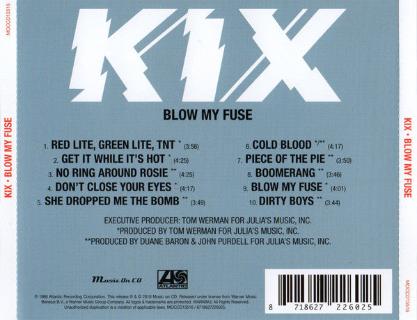Kix (3) : Blow My Fuse (CD, Album, RE)