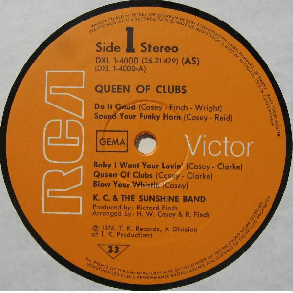 KC & The Sunshine Band : Queen Of Clubs (LP, Album)