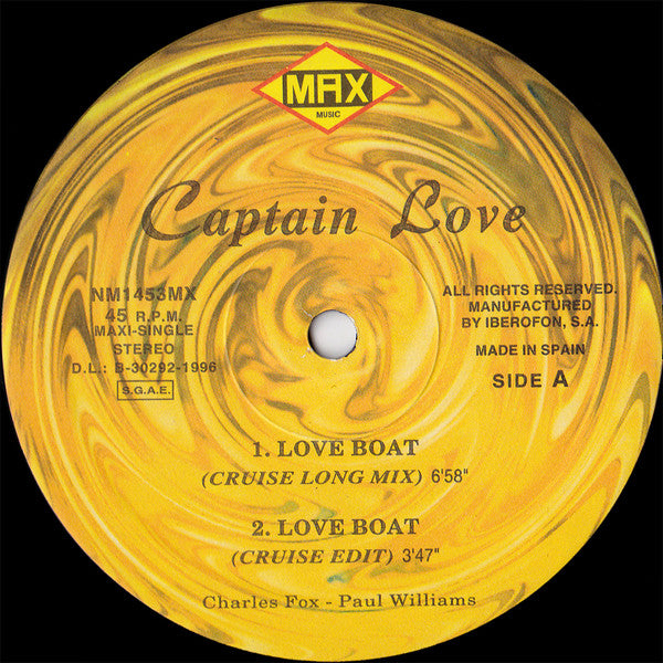 Captain Love : Love Boat (Vacaciones en el Mar) (12")