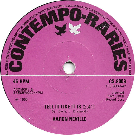 Aaron Neville : Tell It Like It Is / Why Worry (7", Single, Sol)