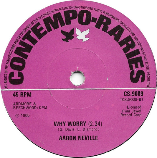 Aaron Neville : Tell It Like It Is / Why Worry (7", Single, Sol)