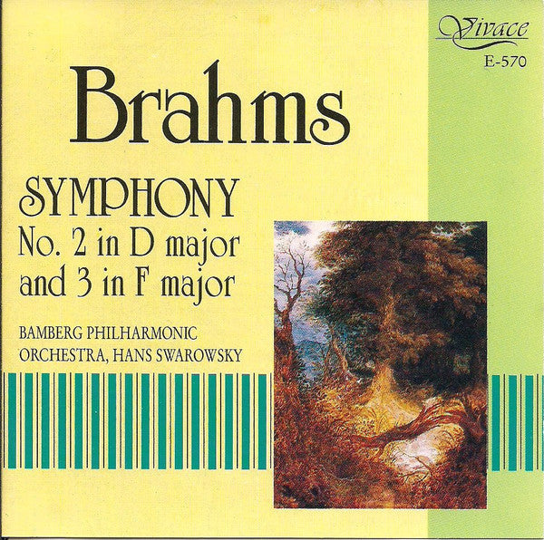 Johannes Brahms : Symphony No. 2 In D Major And 3 In F Major (CD, Album)